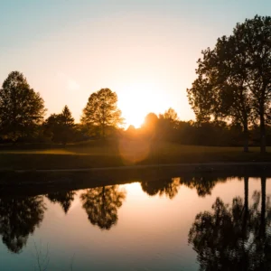 water hole at seven bridges Golf course near chicago, IL